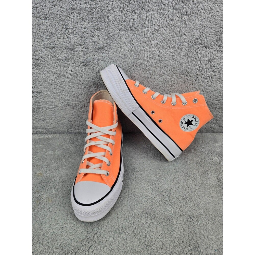 Converse Chuck Taylor Lift Platform High Peach Beam Orange Womens Size 8.5 Sneak